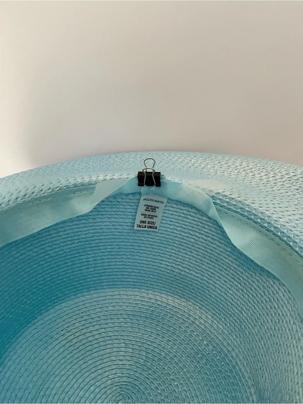 Jaclyn Smith Elegant Light Blue Derby Church Hat With Rolled Brim And  Lace Bow